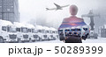 Double exposure of business transportatation  50289399