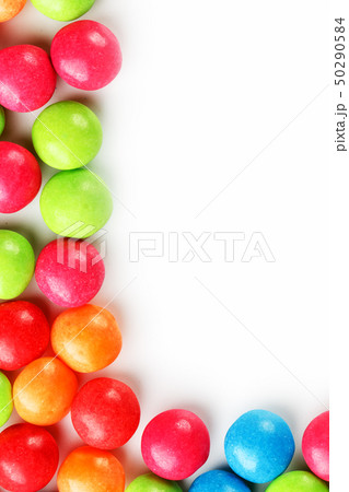 A rainbow of color from multicolored candies A rainbow of color from multicolored candies 50290584