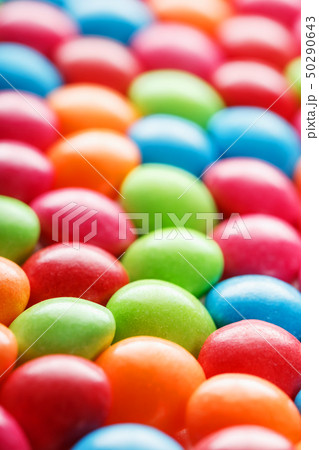Rainbow colors of multicolored candies close-up, Rainbow colors of multicolored candies close-up, 50290643