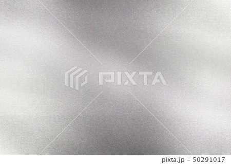 Brushed silver wave metallic wall, abstract 50291017
