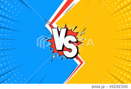 Versus Letters Fight Background Flat Comics Style Design. Vector Versus Letters Fight Background Flat Comics Style Design. Vector 50292300