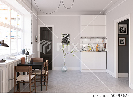 scandinavian style kitchen design. 50292625