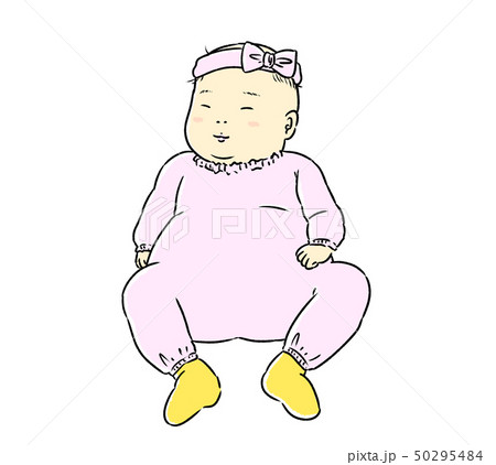 おしゃれな赤ちゃんのイラスト素材