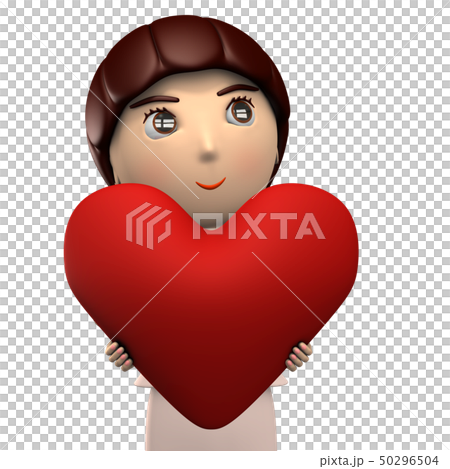 A woman in a young suit with her heart 50296504