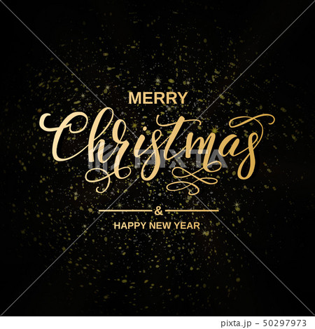 Merry Christmas handwriting script lettering. Christmas greeting 50297973