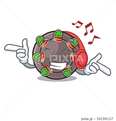 Listening music fried escargot in a cartoon hot pan Listening music fried escargot in a cartoon hot pan 50299137