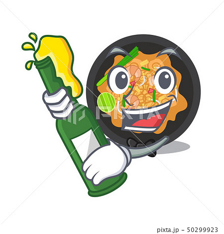 With beer pat thai on the mascot plate 50299923