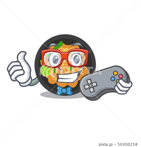 Gamer pat thai in the cartoon shape Gamer pat thai in the cartoon shape 50300258