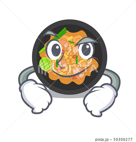 Smirking pat thai served in character bowl Smirking pat thai served in character bowl 50300277