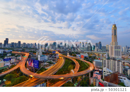 Bangkok city panorama from skyscraper in Thailand 50301121
