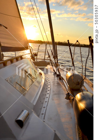 sail boat at sunset 50305937