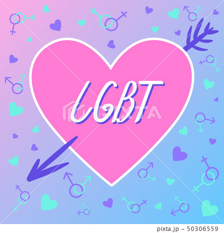 LGBT inscription. Conceptual poster. Rainbow.  50306559