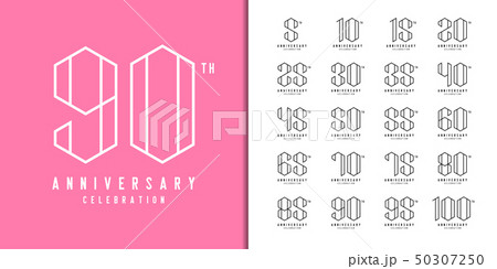 Set of anniversary logotype. Modern anniversary 50307250