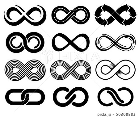 Infinity vector symbols. Mobius loop icons Infinity vector symbols. Mobius loop icons 50308883
