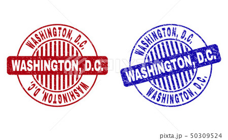 Grunge WASHINGTON, D.C. Textured Round Watermarksのイラスト素材 [50309524] - PIXTA