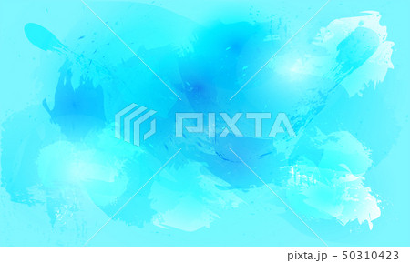 Watercolor splash background in blue tints. 50310423