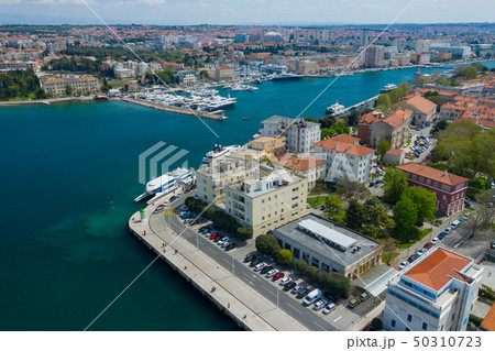 Aerial view of city of Zadar. Summer time in 50310723