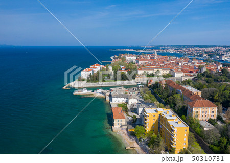 Aerial view of city of Zadar. Summer time in 50310731