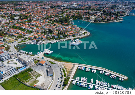 Aerial view of city of Zadar. Summer time in 50310783