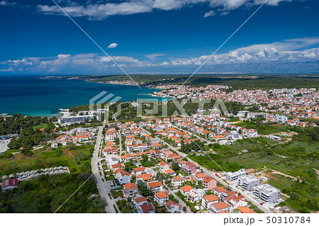Aerial view of city of Zadar. Summer time in 50310784