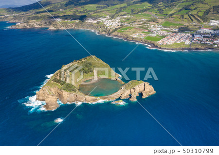 Aerial view of Islet of Vila Franca do Campo, Sao 50310799