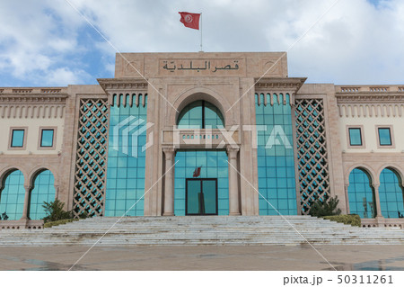 Public square of Tunis, national monument and city 50311261