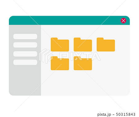 パソコン 窓 ウインドウ ポップアップ パソコン画面 ポップアップメニュー ファイルのイラスト素材
