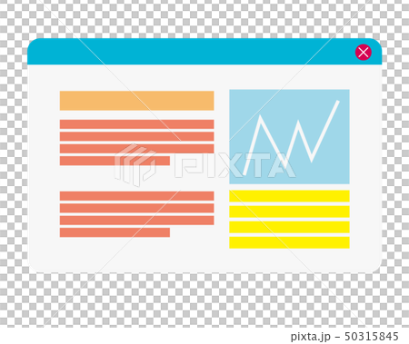 パソコン 窓 ウインドウ ポップアップ パソコン画面 ポップアップメニューのイラスト素材