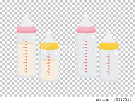 シンプルな日本製の哺乳瓶のイラスト素材