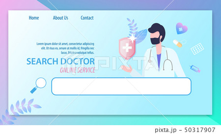 Search Doctor Online Service Man with Stethoscope 50317907