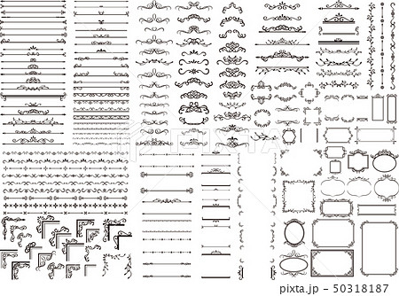 使えるフレーム素材セットのイラスト素材 50318187 Pixta