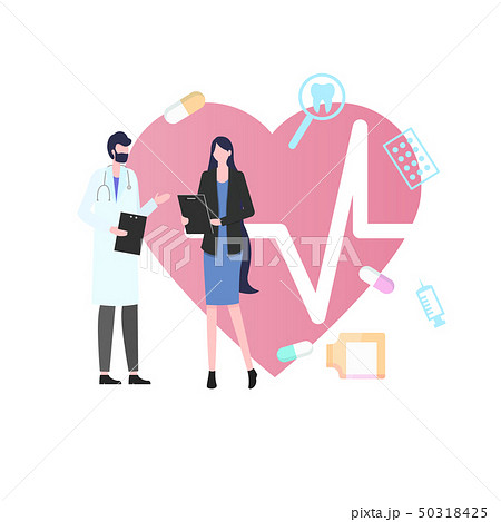 Woman Patient Man Doctor Medical Consultation 50318425