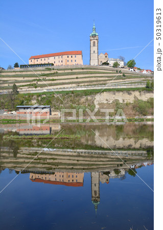 チェコの古城とラベ川 - ムニェルニーク、チェコ 50319613