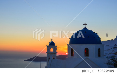 Greek Orthodox church on Santorini Island Greek Orthodox church on Santorini Island 50320409