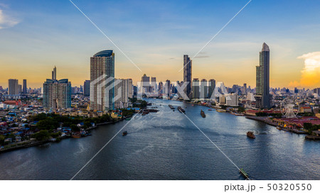 Bangkok city skyline and skyscraper with business Bangkok city skyline and skyscraper with business 50320550