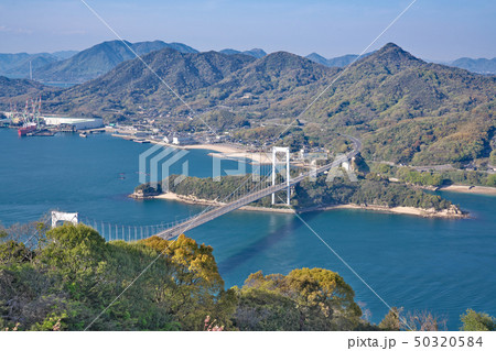 【カレイ山展望台から伯方・大島大橋】 愛媛県今治市宮窪町宮窪 50320584