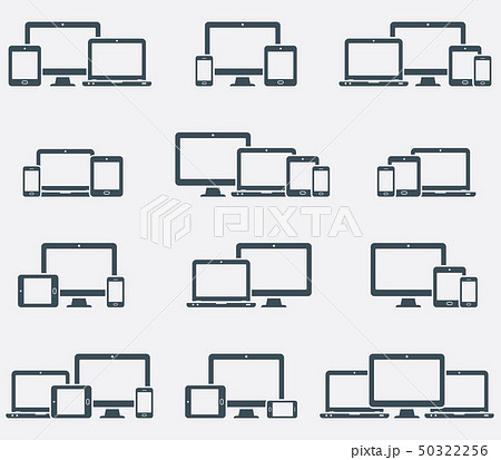 Responsive digital devices icons set Responsive digital devices icons set 50322256