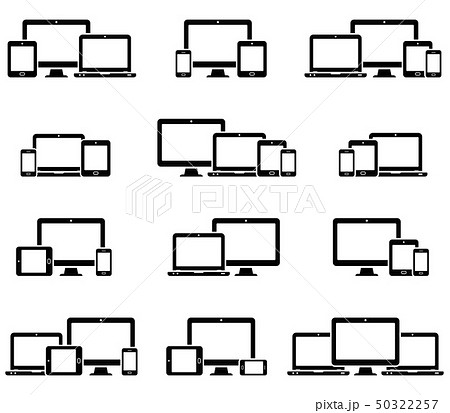 Responsive devices web design icons set Responsive devices web design icons set 50322257