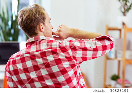 Nice handsome man being in the classroom 50323191