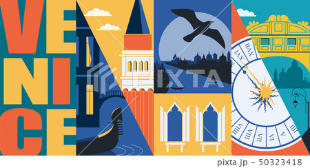 Venice, Italy vector banner, illustration Venice, Italy vector banner, illustration 50323418