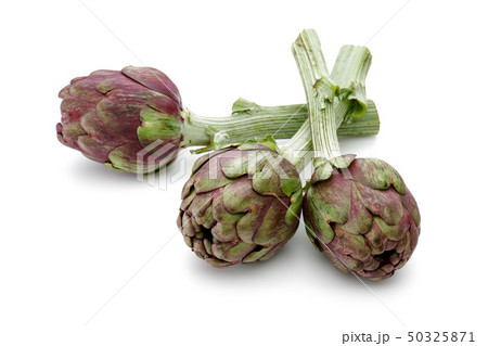 Fresh artichokes isolated on white background 50325871