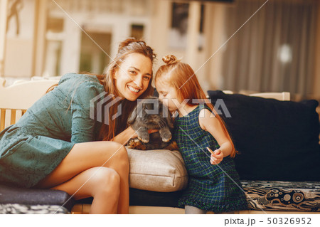 stylish mother with daughter stylish mother with daughter 50326952