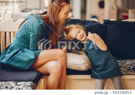 stylish mother with daughter stylish mother with daughter 50326953