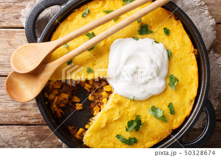 American Tamale corn pie crust and beef filling 50328674