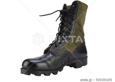 New brand US army pattern jungle boots isolated New brand US army pattern jungle boots isolated 50330105