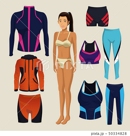 Model woman with fitness clothes 50334828