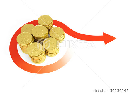 growth of bitcoin currency, 3d rendering growth of bitcoin currency, 3d rendering 50336145