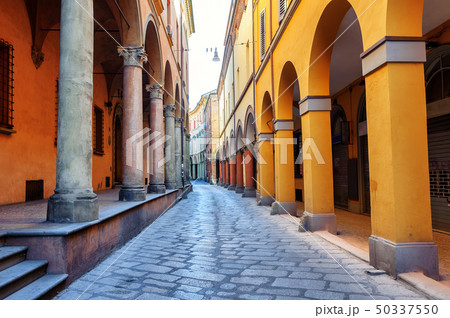 Historical street in Bologna, Italy Historical street in Bologna, Italy 50337550