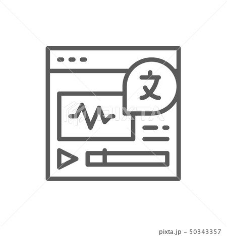 Online language translation site line icon. 50343357