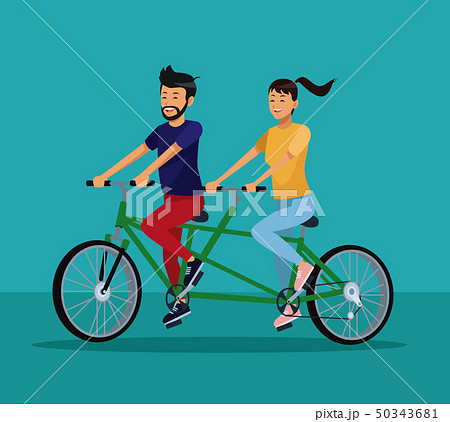 People riding bikes 50343681